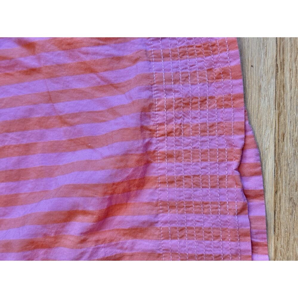 Anthropologie Darcey Striped Popover Swing Top Pink and Orange Cotton Women's S - Picture 9 of 14